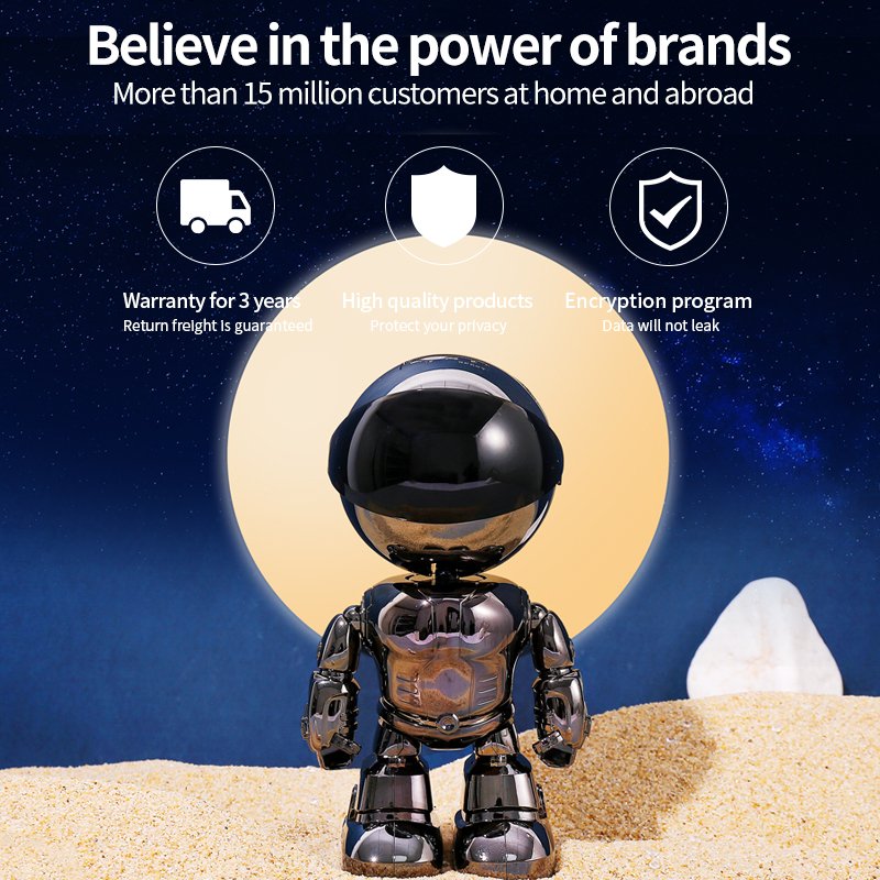 Yikoo Hotsale High Quality Cute Robot Security CCTV Camera 720P 1080P Smart IP Motion Tracking Robot WiFi Network Camera
