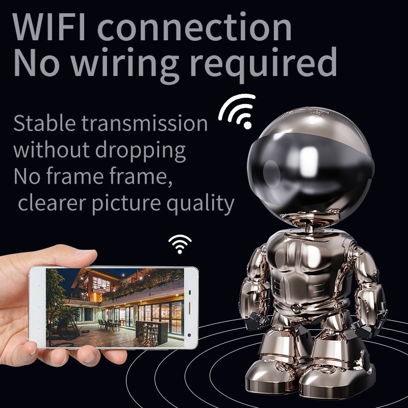 Yikoo Hotsale High Quality Cute Robot Security CCTV Camera 720P 1080P Smart IP Motion Tracking Robot WiFi Network Camera