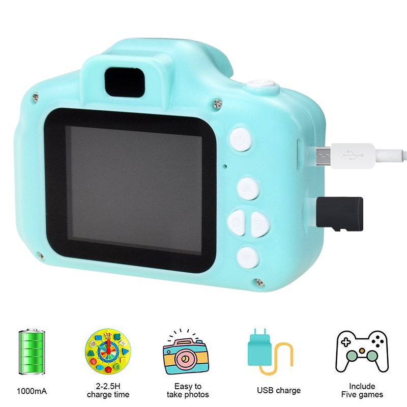 Christmas Kids Gift Cute Mini Camera for 3-12 Years Old Mini Camcorder 8MP HD Video Lens Great for Shooting D6 Kid Camera