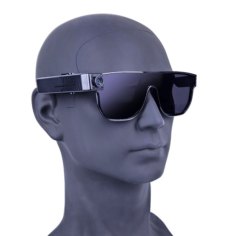 Factory direct sales Mini WiFi ip POV human visual recording night vision glasses camera available for team work monitor