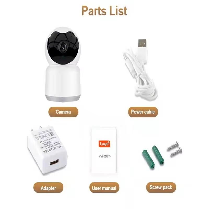 3MP TUYA APP Baby Sleep Monitoring Camera Ip Remote Mini Smart Wifi 1080P Wireless Pet Monitor Two way Audio network Camera