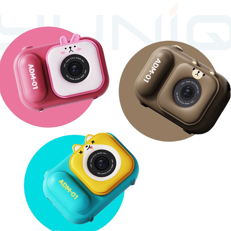 Yuniq Kids Video Camera Cartoon Cameras 1080P 2.4Ips 48Mp Mini Selfie Video Plush Toy For Kids Toy S11