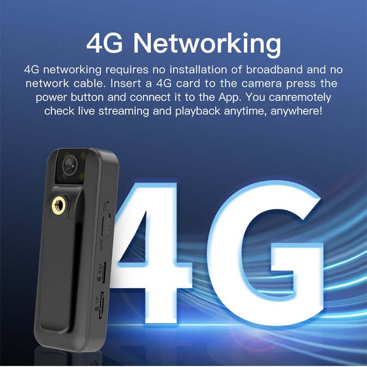 Vstarcam CB77 Lightweight Portable Mini 4G Human Detection Battery Camera Ultra Long Endurance Recording Camera Black 1080P CMOS