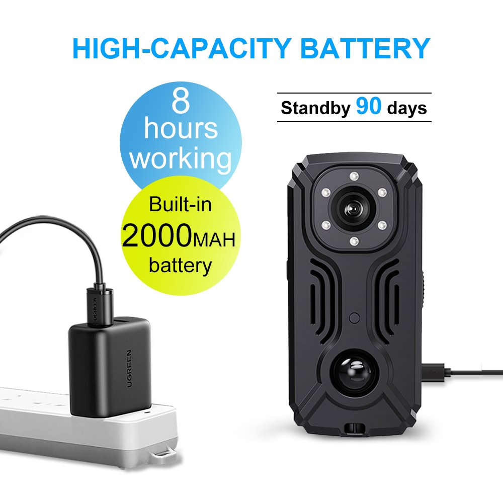 Portable Body Worn Camera MD37 Body Cam PIR Camera WIFI P2P HD1080P Car Video Recorder Outdoor Mini Ip Camera