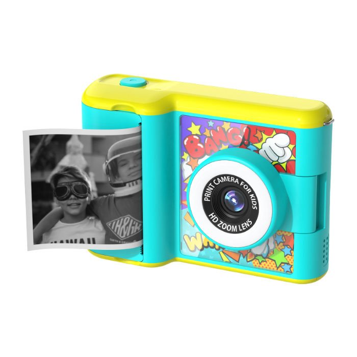 Factory OEM 2.4 Inch Portable Cartoon Mini Instant Printer 1080P HD Children Wireless Print Camera For Christmas Gift