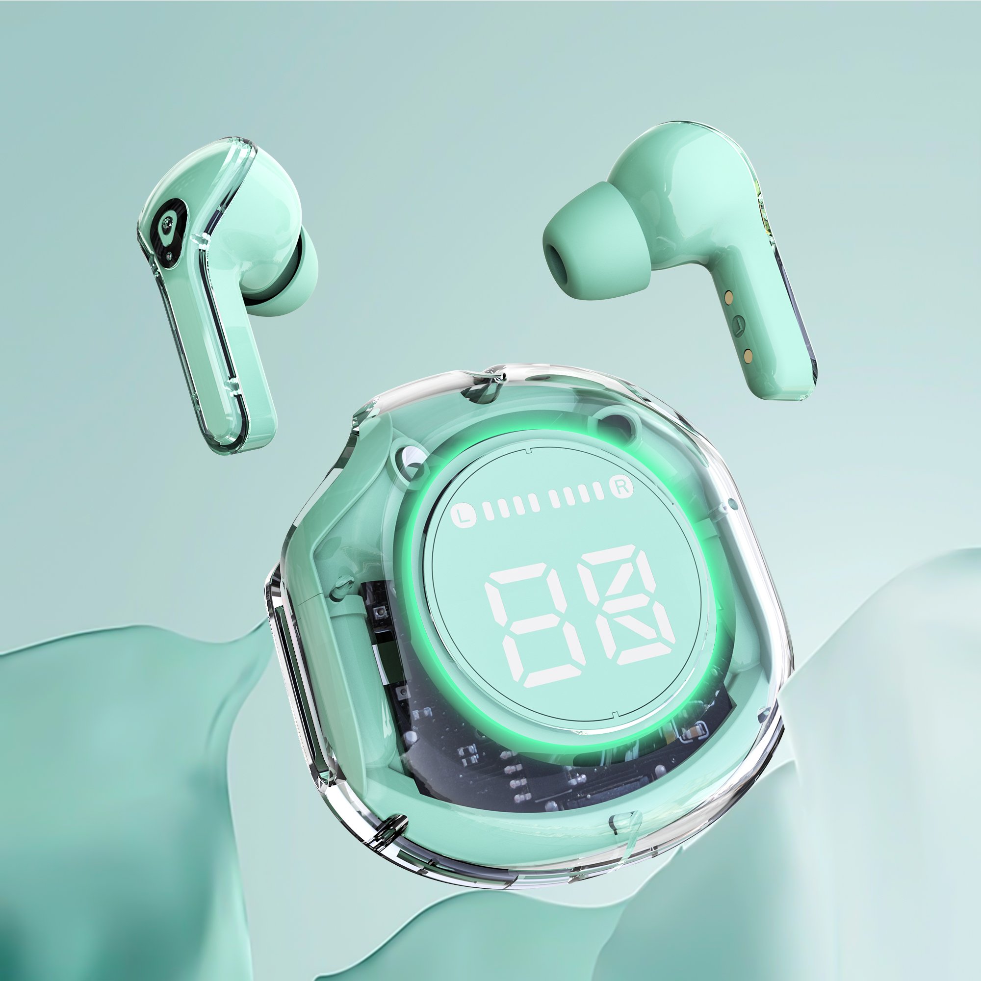 active noise cancelling 3.5mm double earphones custom earphone case ipx5 waterproof wireless earphones