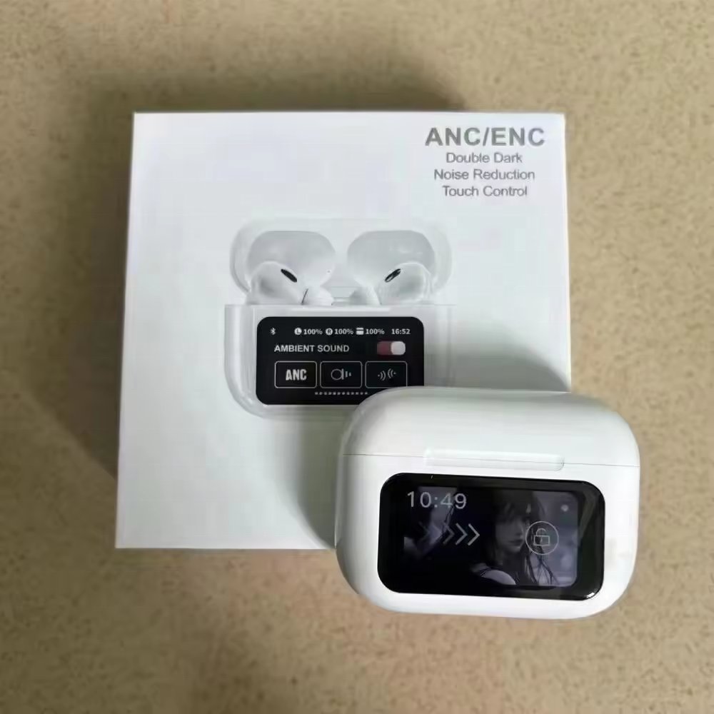 A9 PRO wireless earphone LCD screen in-ear earbuds noise cancelling ANC headphones sports tws A9 Pro A9pro