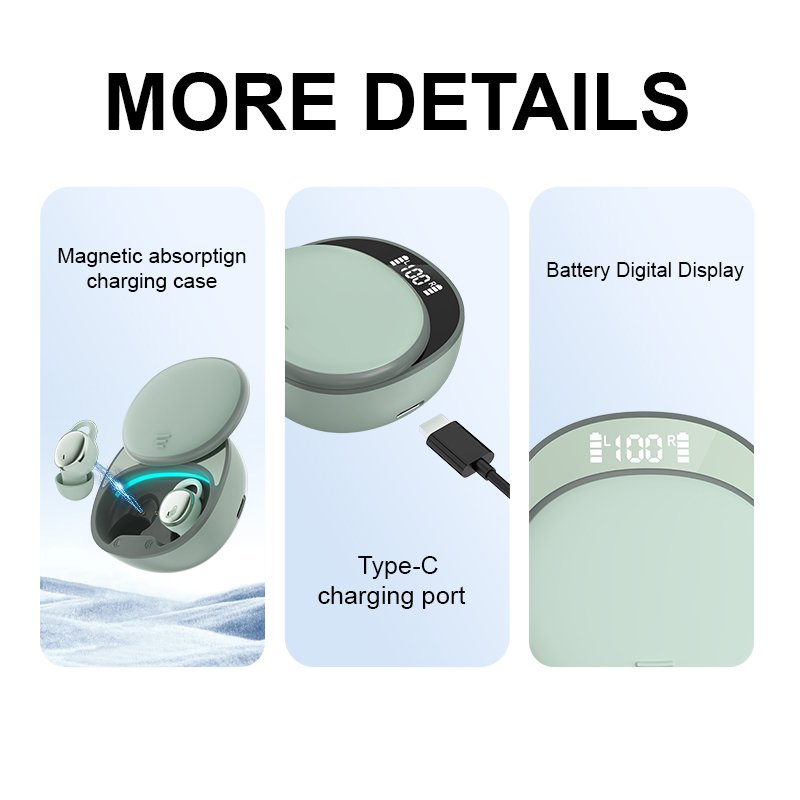 Lelisten Best selling products OEM Customized In ear Super Mini Sleep Wireless Earbud Earphone TWS Headphone Headset Handfree