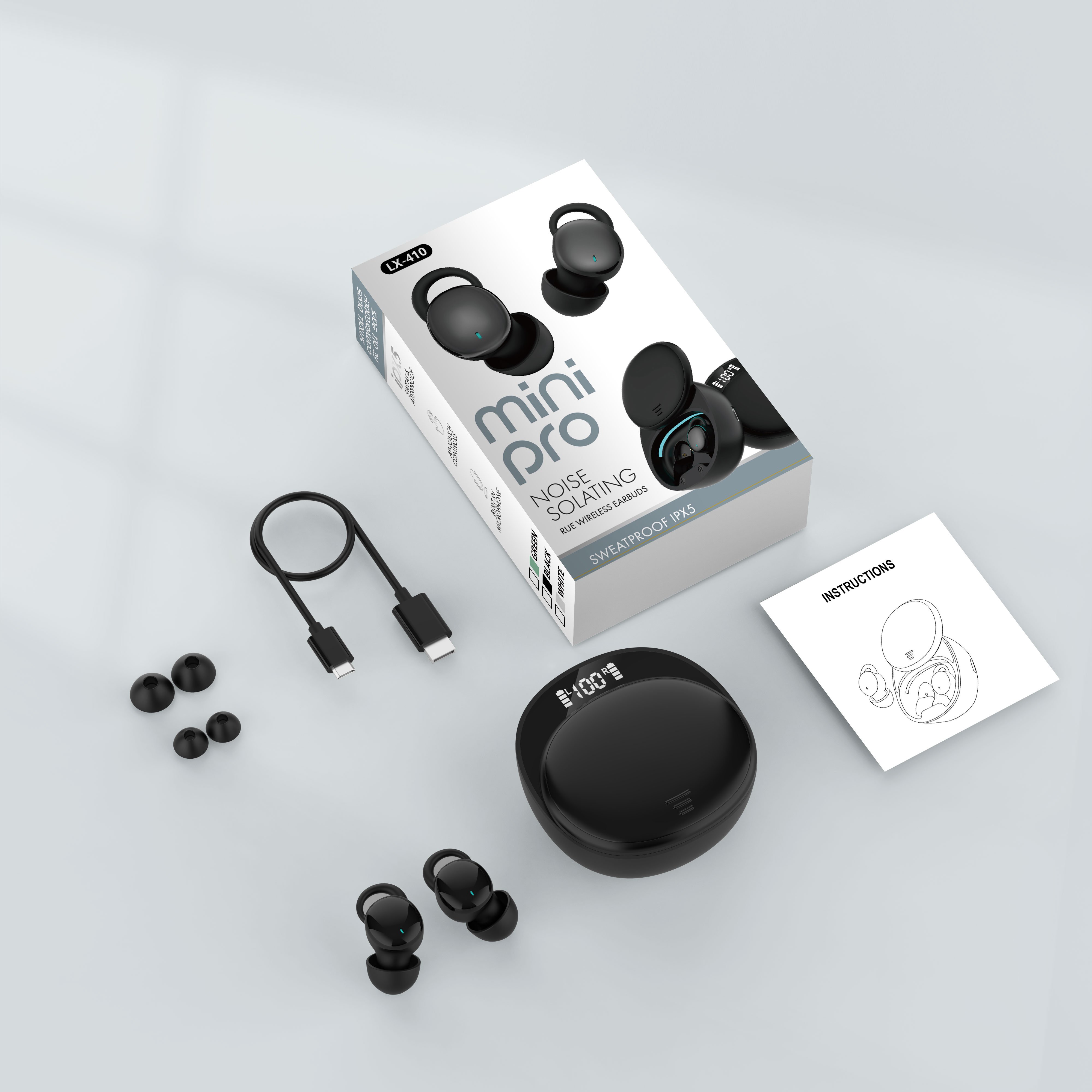 Lelisten Best selling products OEM Customized In ear Super Mini Sleep Wireless Earbud Earphone TWS Headphone Headset Handfree