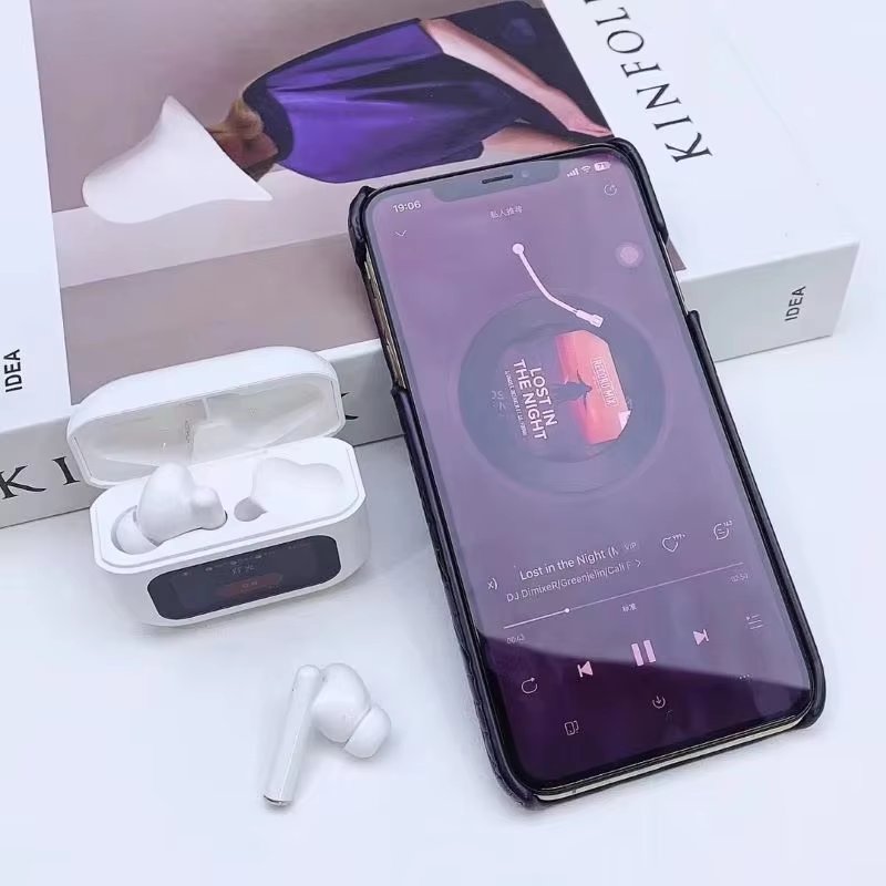 YW06 Wireless Sport Earbuds ANC Noise Cancelling Headset with Smart LCD Touch Screen TWS Earphones & Headphones
