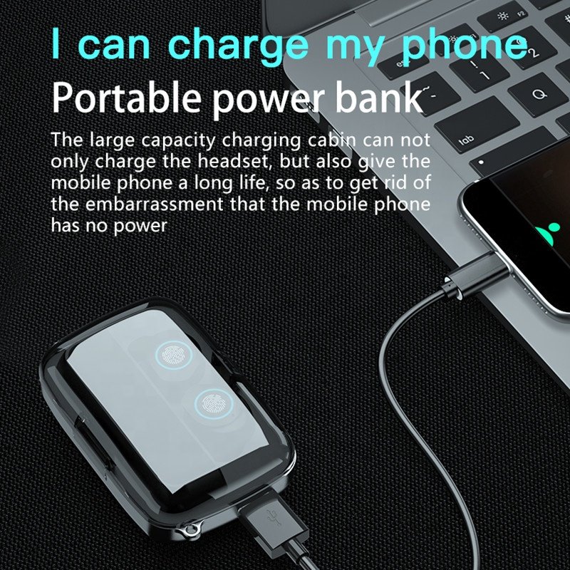 Tws noise cancelling m17 earbuds with power bank best top high quality true wireless earphone gaming earbuds headset headphone