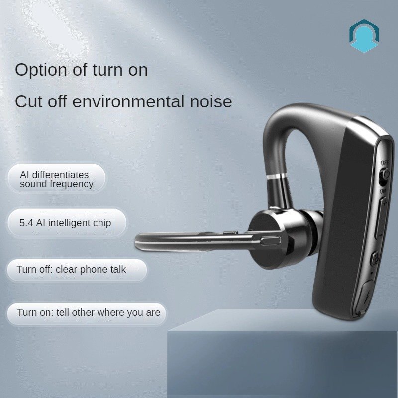 Single Ear Earbuds V5.2 Bluetooth Earphone Headset Stereo Wireless Noise Canceling Headphone Hands-Free Sports Earphone