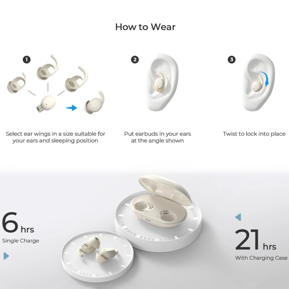 Mini 5.4 true wireless sleeping TWS headphones bluetooth earbuds with mic