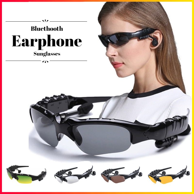 Trending New Products Fashion Glasses Headphones TWS Earbuds with Mic Business Smart Polarized Sunglasses Wireless Earphones