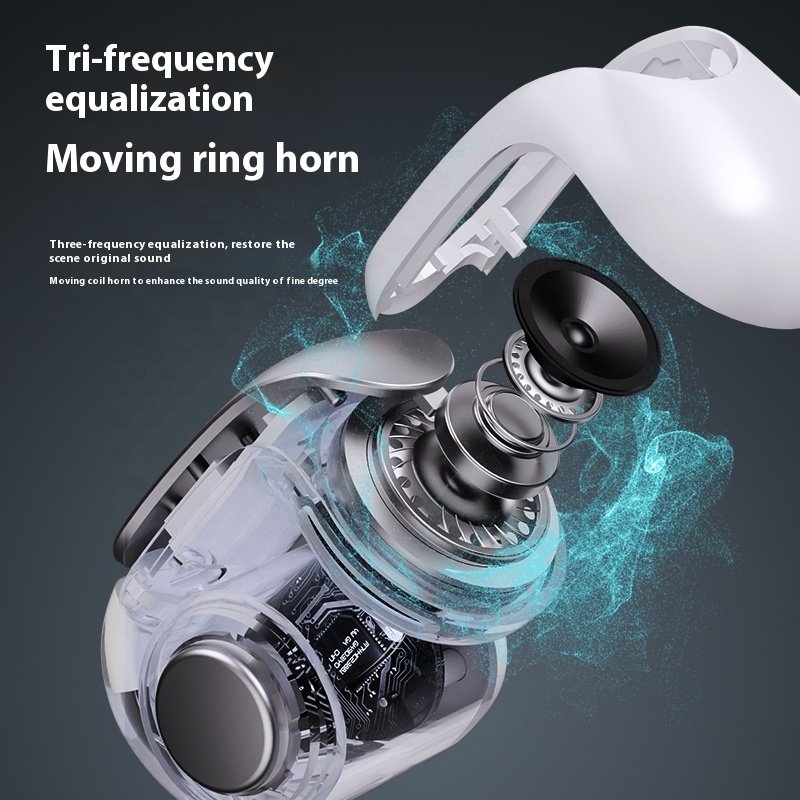 Open Ear Wireless Ear Clip Type-c Charging Port Auriculares Noise Canceling Headset HIFI Bass Air Bone Conduction V12 Headphone