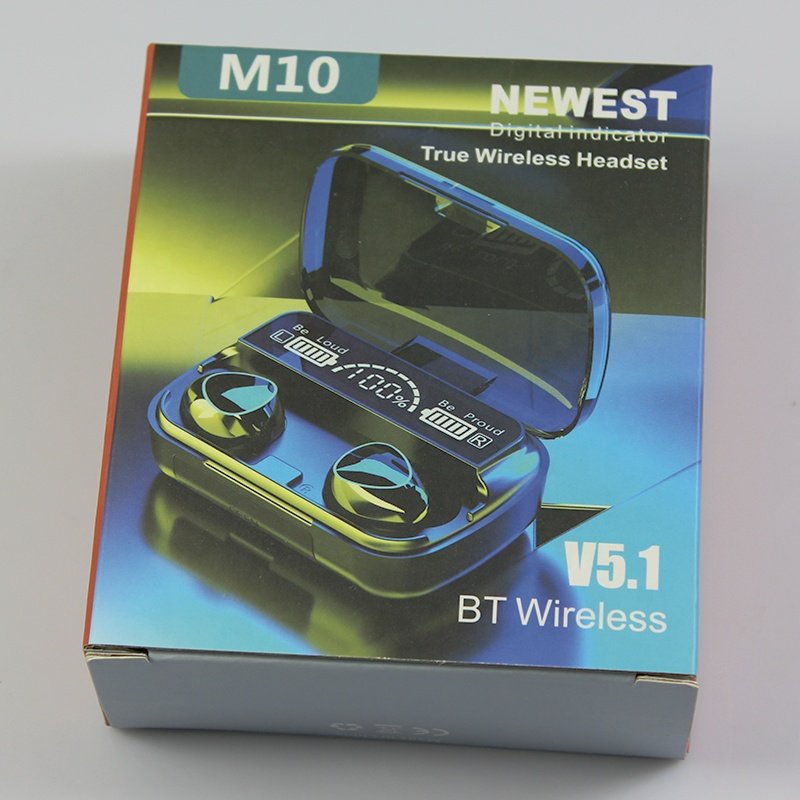 M10 Earphone TWS Wireless HiFi Stereo Sound Earbuds Touch Control Fitness Headsets Sports Headphone