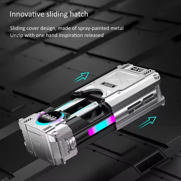 DX08 Metal Spray Paint TWS In Ear Gaming Wireless Earbuds Power Bank Earphones with Noise Cancelling and Game Music Dual Modes