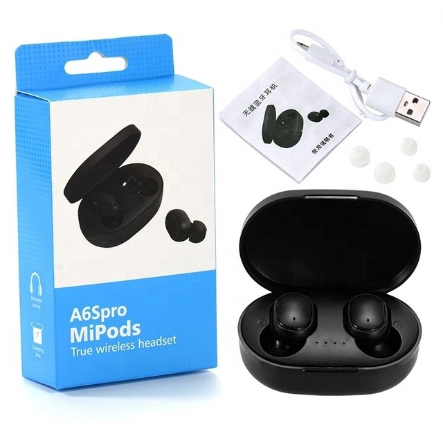 Earphone A6s Tws with Stereo Headphones and Wireless 5.0 Stereo Headset