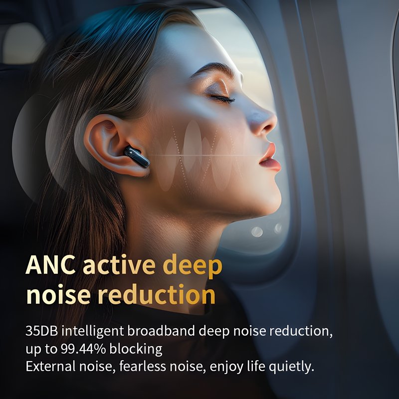 2024 New Arrival LX-10 ANC ENC Noise Cancelling Wireless Ear Buds HD Call Earphones Hifi Stereo TWS Earbuds with Touch Screen