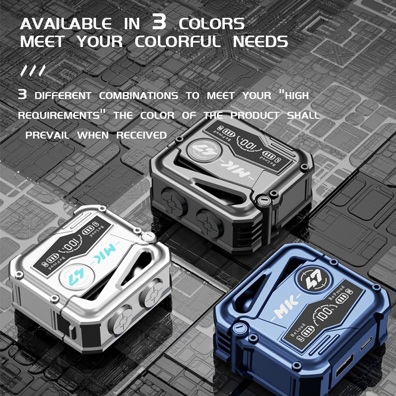 Factory popular MK47 wireless mini earbuds waterproof noise cancelling HIFI E-Sports Games in-ear tws earphones headphones