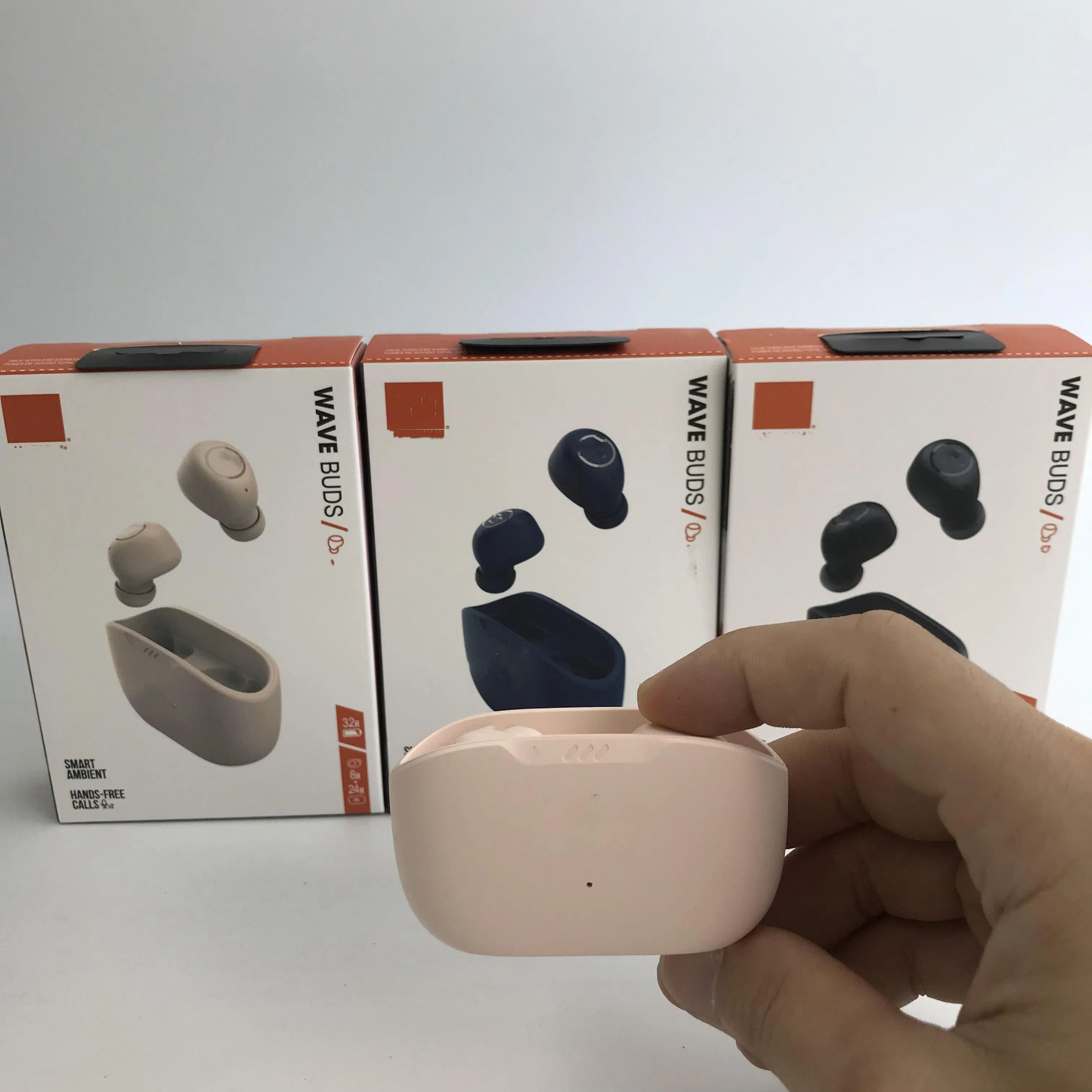 new product Wave buds True Wireless Semi-In-Ear Wireless BT Headphones Music Sports Headset Running Wave buds tws earphone BT5.0