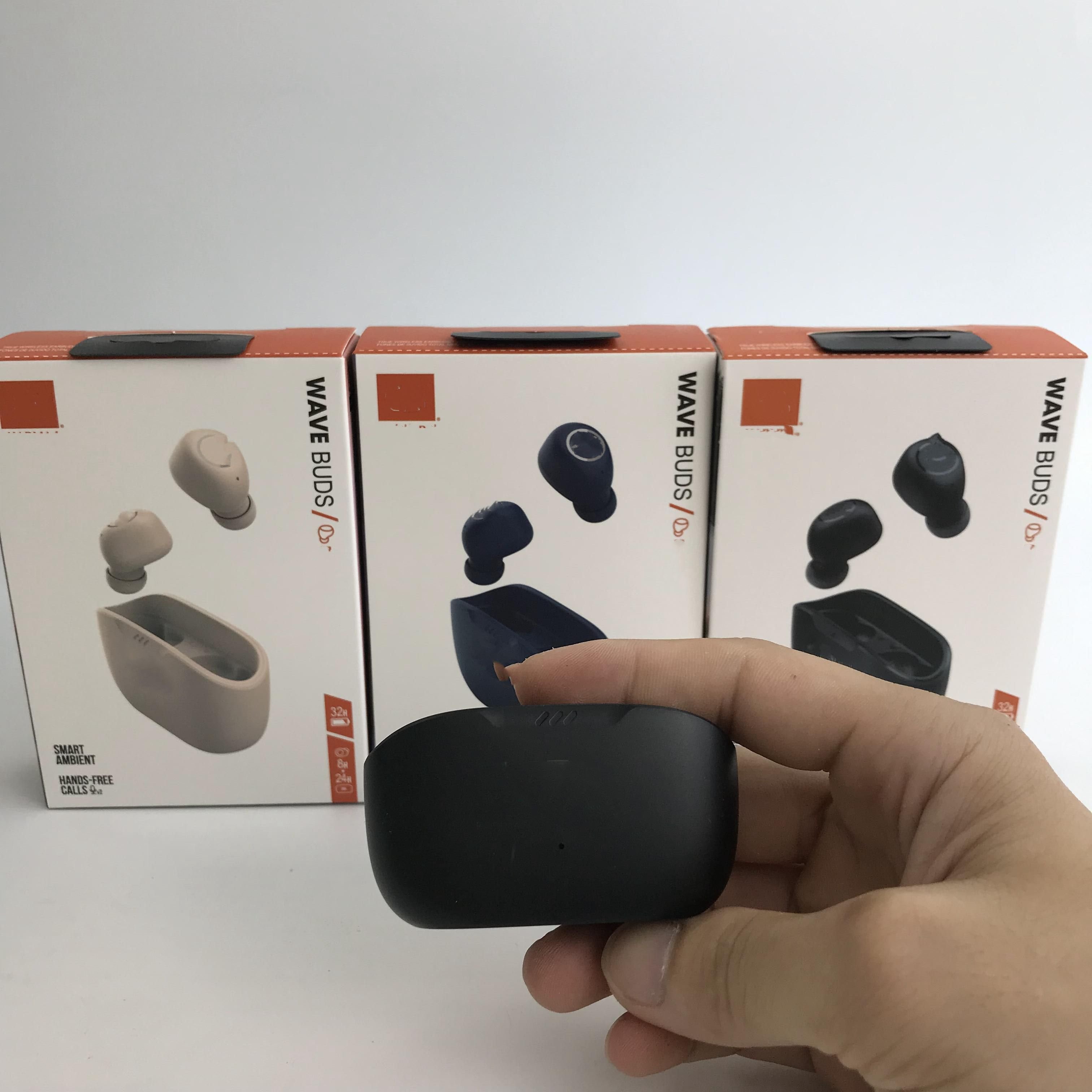 new product Wave buds True Wireless Semi-In-Ear Wireless BT Headphones Music Sports Headset Running Wave buds tws earphone BT5.0