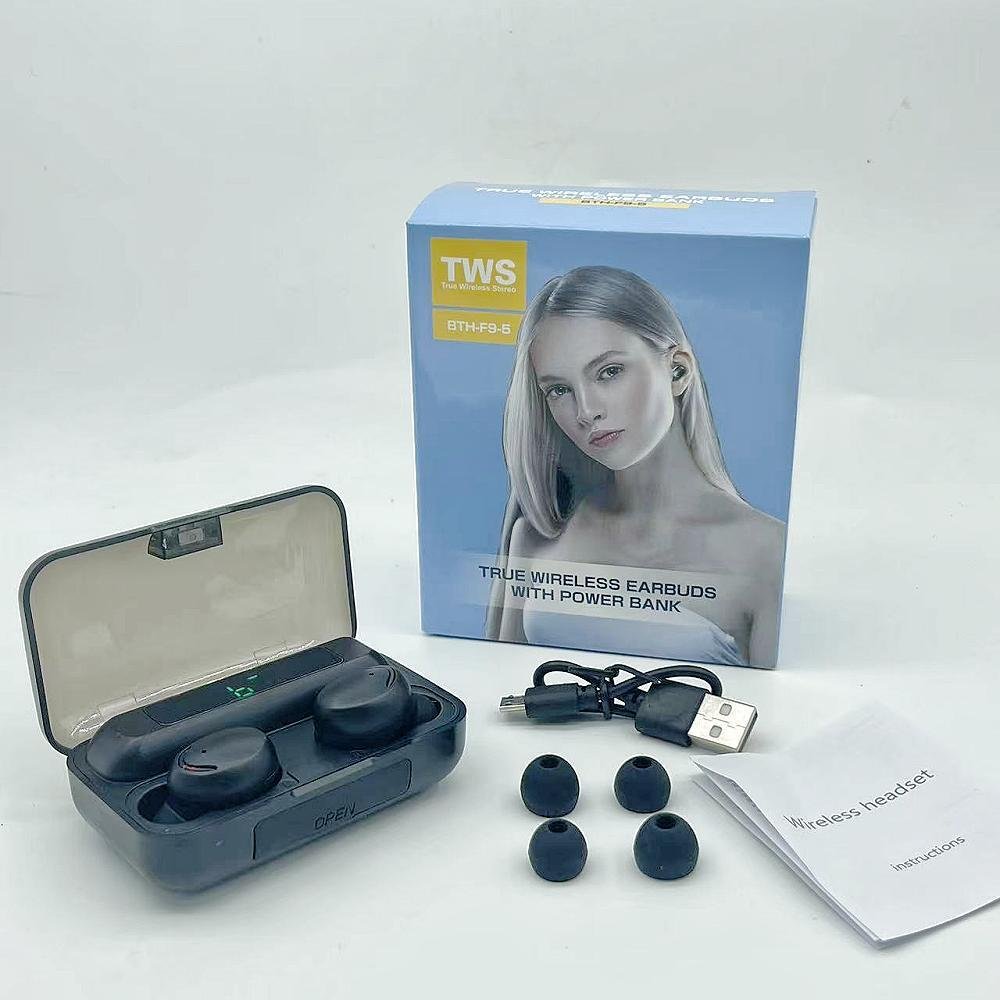 headphones f9 earphone 9D Hifi Stereo Waterproof In Ear Headphone BT 5.3 LED Display Wireless Earbuds F9-5 power banks f9 drone