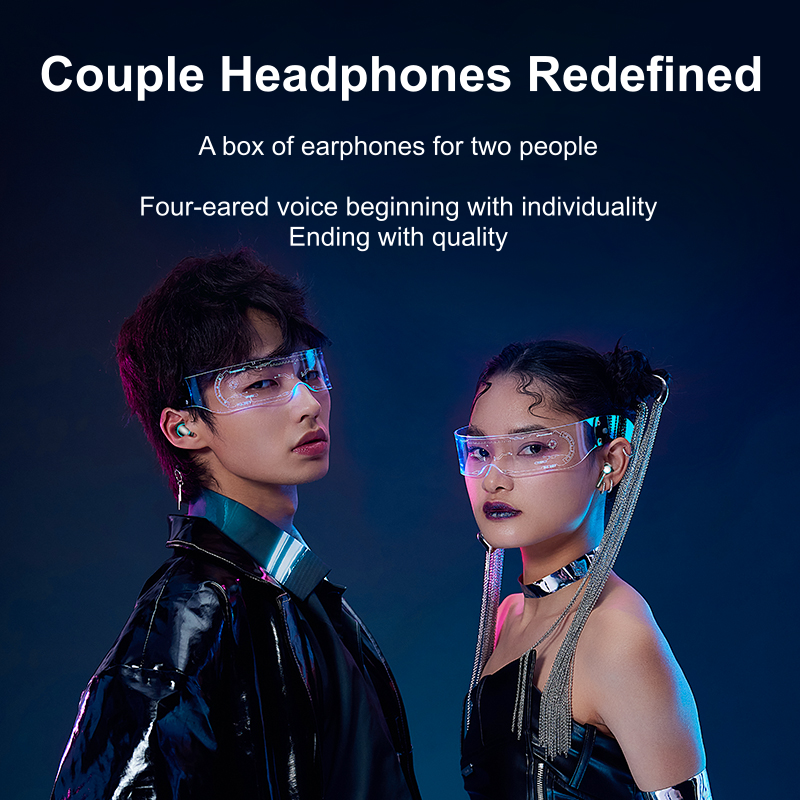 New Design Audifonos M21 TWS Couple Earphones Hifi Wireless Headphone Earbuds In-ear Earphone With Power Bank