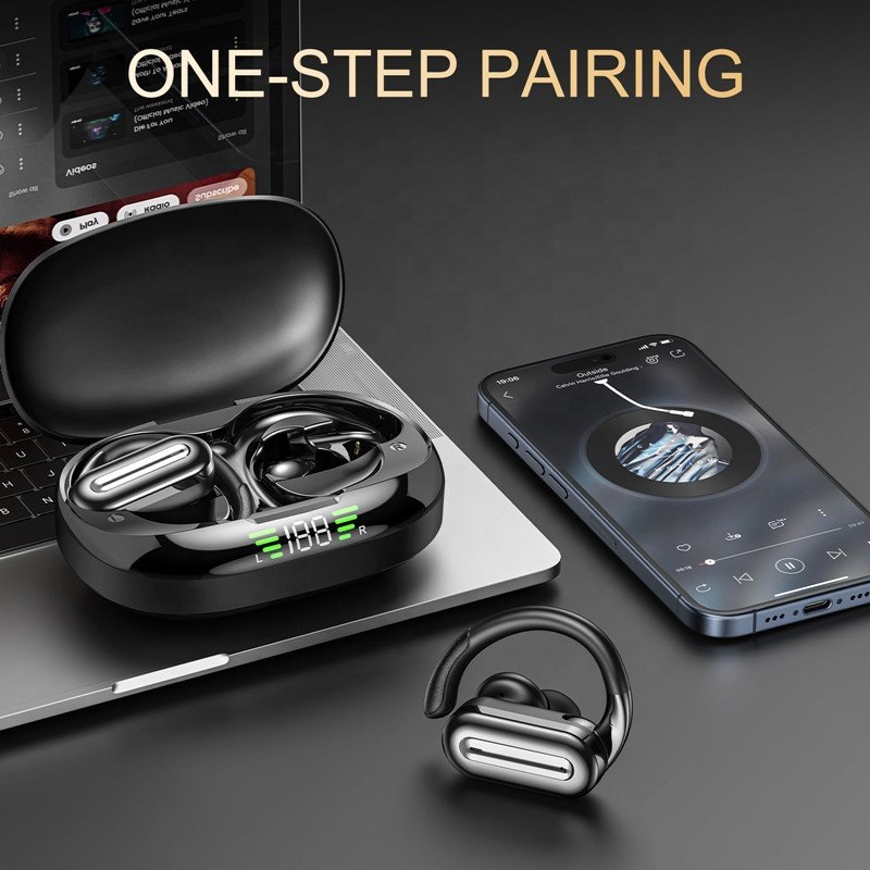 Popular Led Digital Display Bluetooth 5.4 Ear Hook Earbuds Sports Earphones Noise Cancelling Headset TWS Headphones Wireless