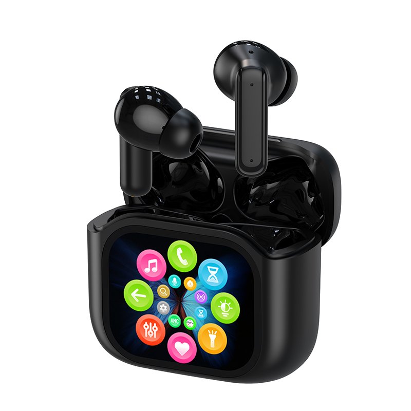 BY-16 Clear Sound Music Headset Long Standby LCD Smart Touch Screen Wireless Earbuds Earphone