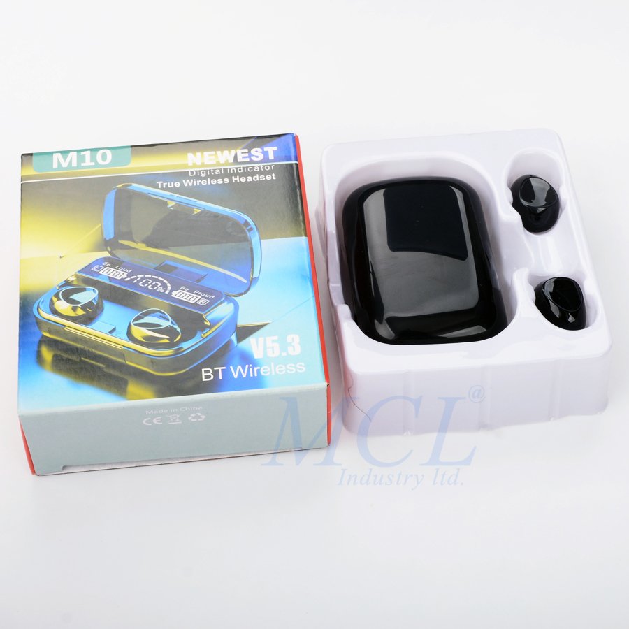 Quick Delivery M10 Tws Earbuds Led Display Gaming Headsets Noise Cancelling Earphones Waterproof Headphones with Power Bank