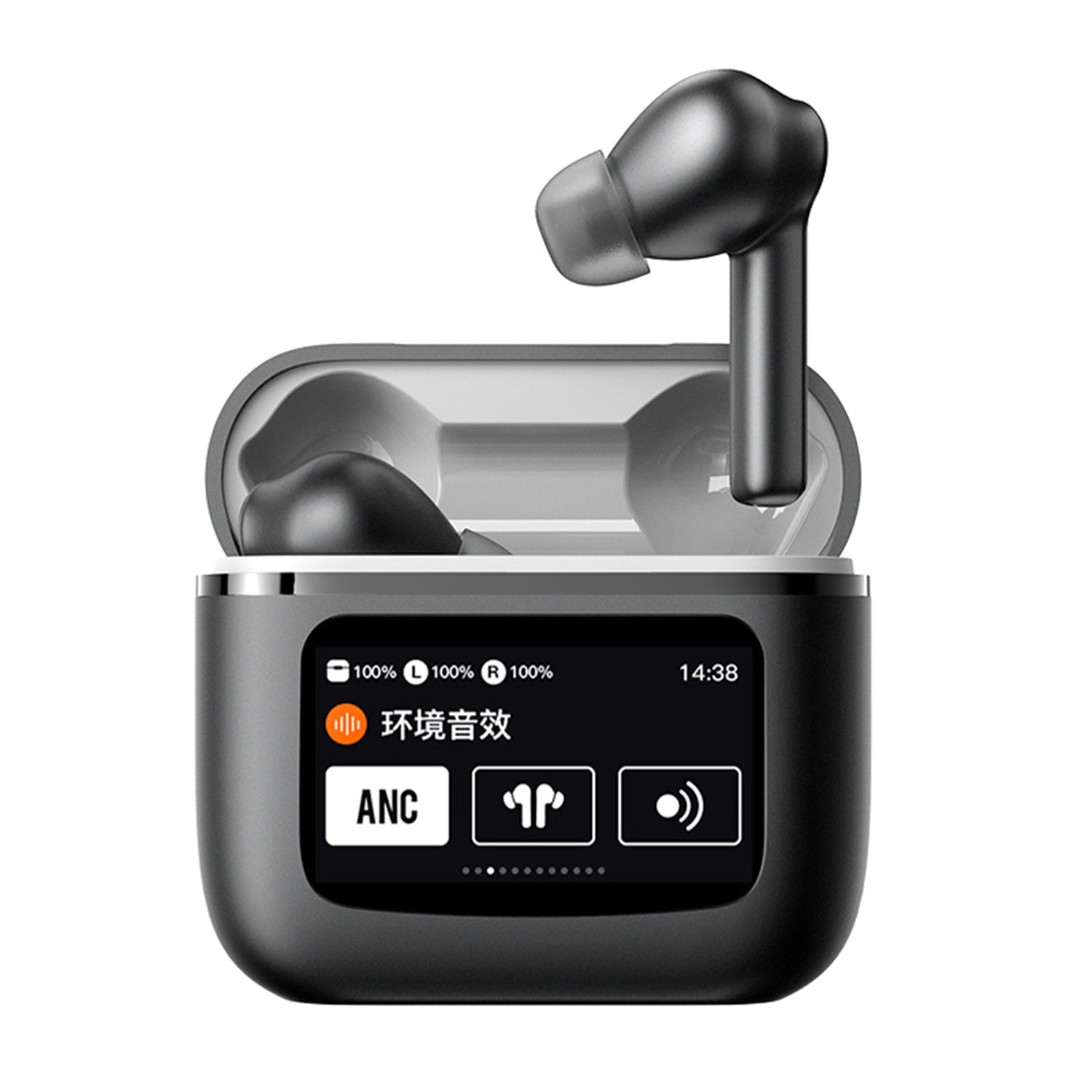 Games 2024 Headphones Earbuds with Screen J65 Pro Earbuds Touch Led Digital Display Earbuds Tws 5.3 Wireless Earphone