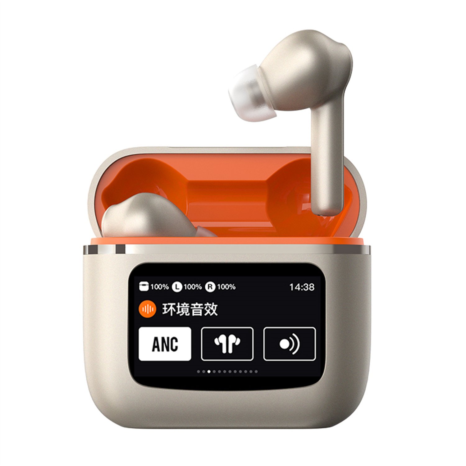 Games 2024 Headphones Earbuds with Screen J65 Pro Earbuds Touch Led Digital Display Earbuds Tws 5.3 Wireless Earphone