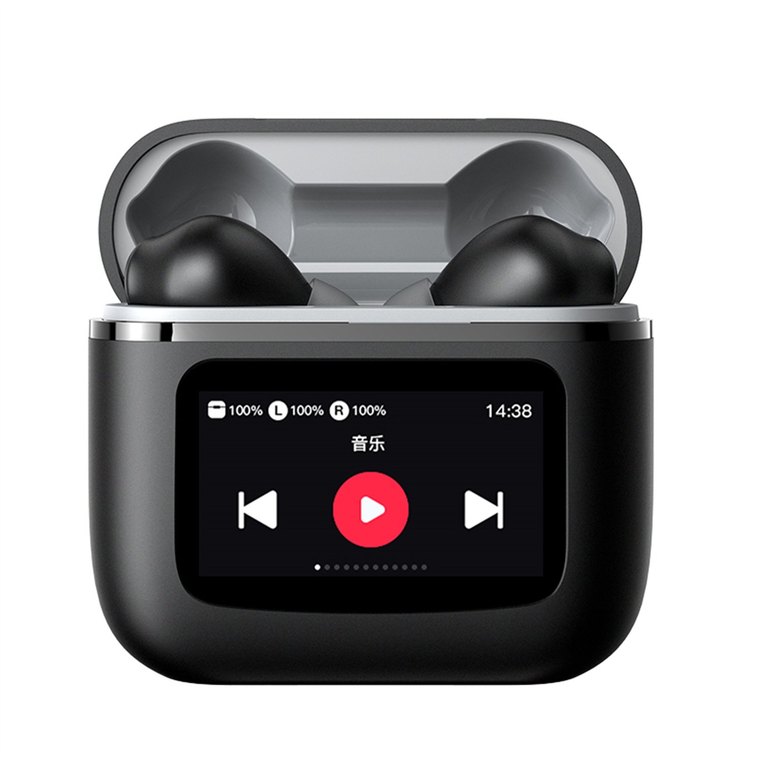 Games 2024 Headphones Earbuds with Screen J65 Pro Earbuds Touch Led Digital Display Earbuds Tws 5.3 Wireless Earphone