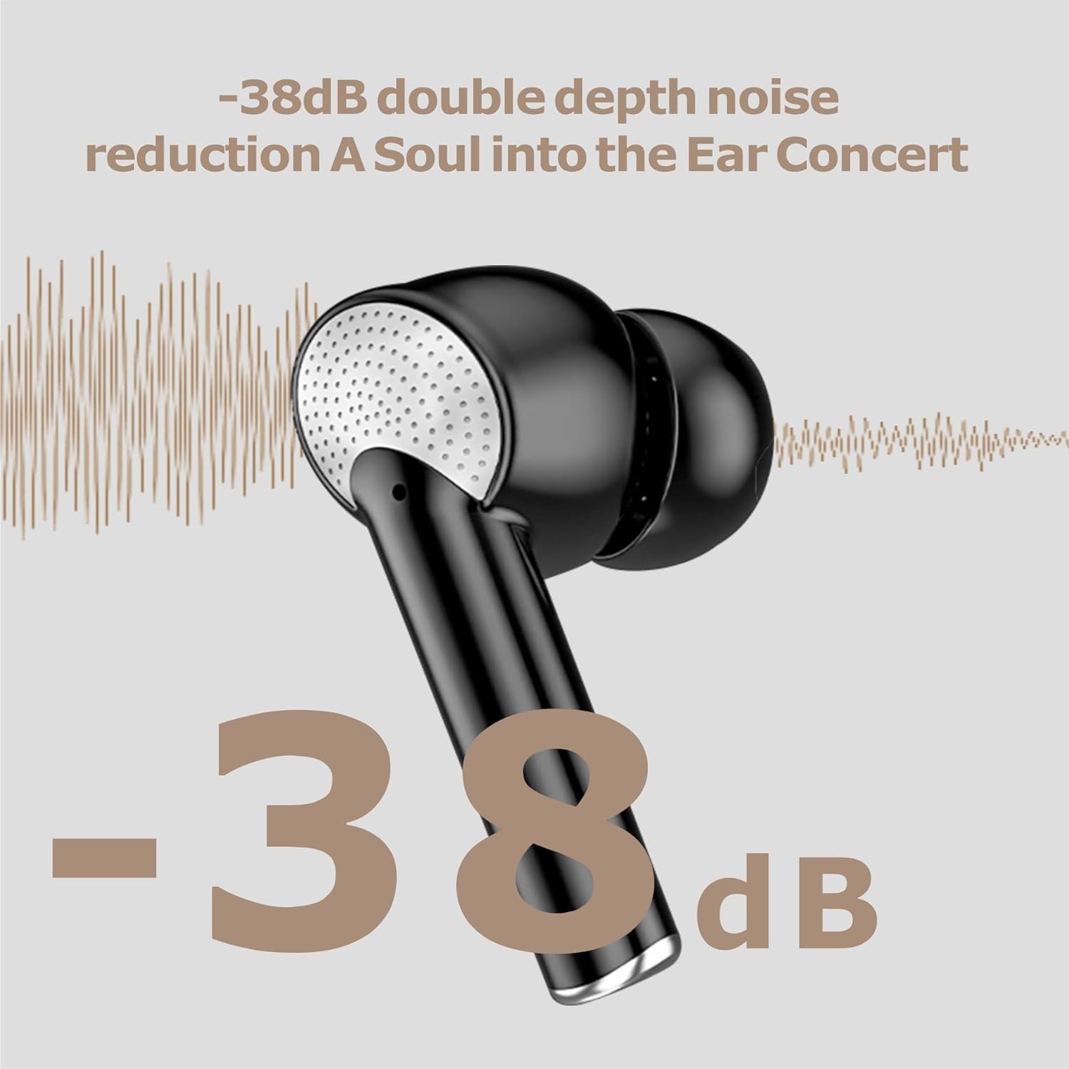 Mini Wireless Earbuds 5.3 Earbuds Deep Bass High Fidelity Stereo Built in Noise Reduction Mic LED Power Display Charging Case