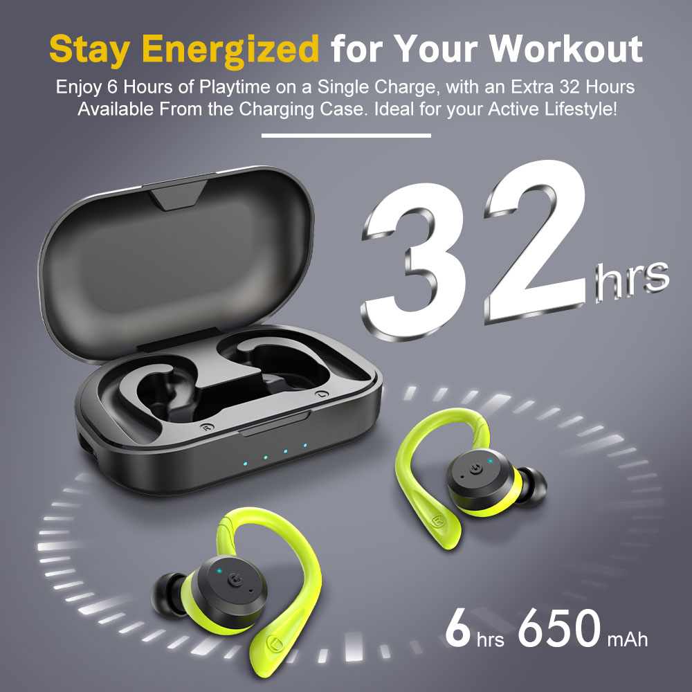 TWS Gaming Mini Ear hook Wireless Earbud Sport Earphones Bluetooth Headset ENC Earbuds Waterproof Headphones