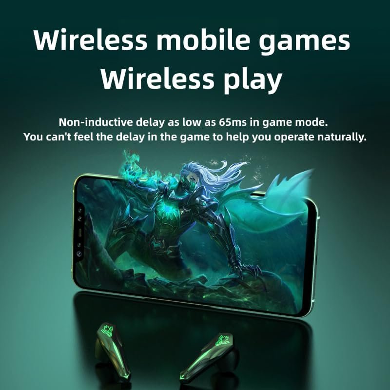 Headphones True Wireless semi-in-Ear Gaming Headphones Earbuds Eat Chicken Esports Zero Latency Stereo Black Headphones