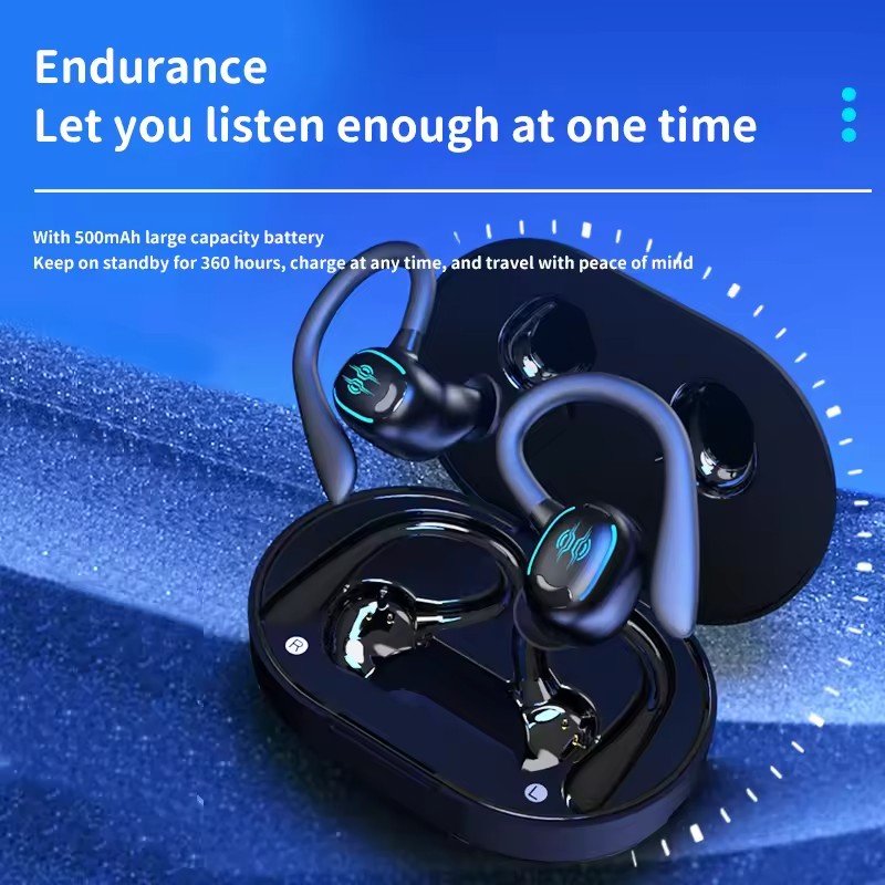 YYK635 Sports BT Earbud Headphone Earhook Bass Stereo with ENC Noise Cancellation JL Chipset Wireless TWS earphone