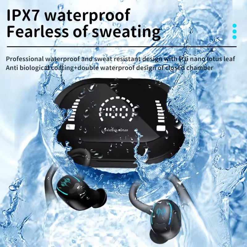 YYK635 Sports BT Earbud Headphone Earhook Bass Stereo with ENC Noise Cancellation JL Chipset Wireless TWS earphone