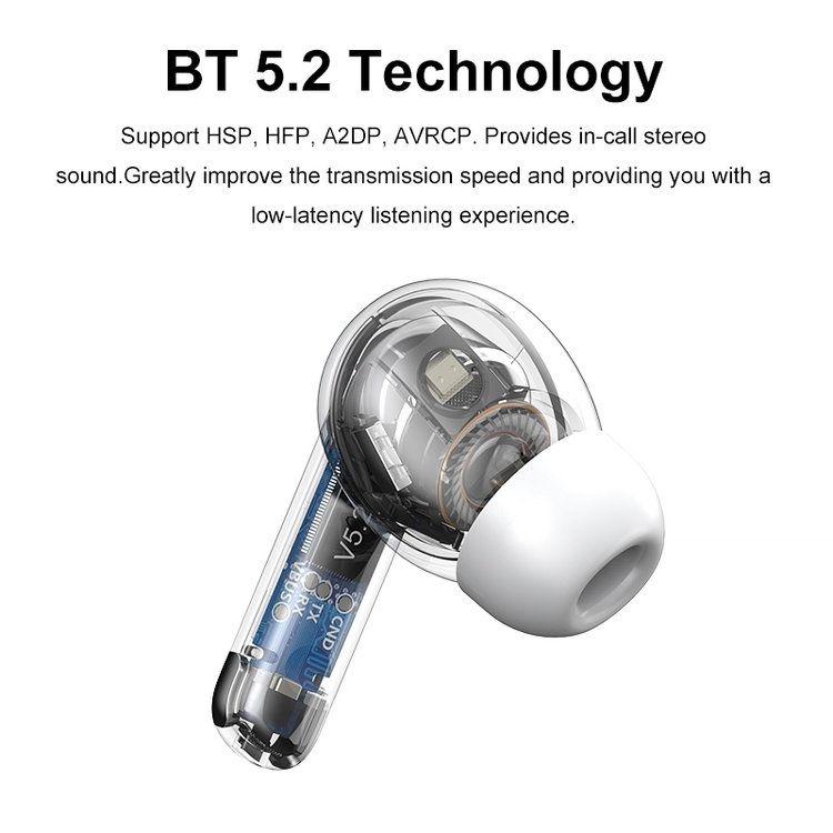 Professional handsfree earphone Earbud ENC with 4 Microphones Call Noise Reduction IPX5 earphone