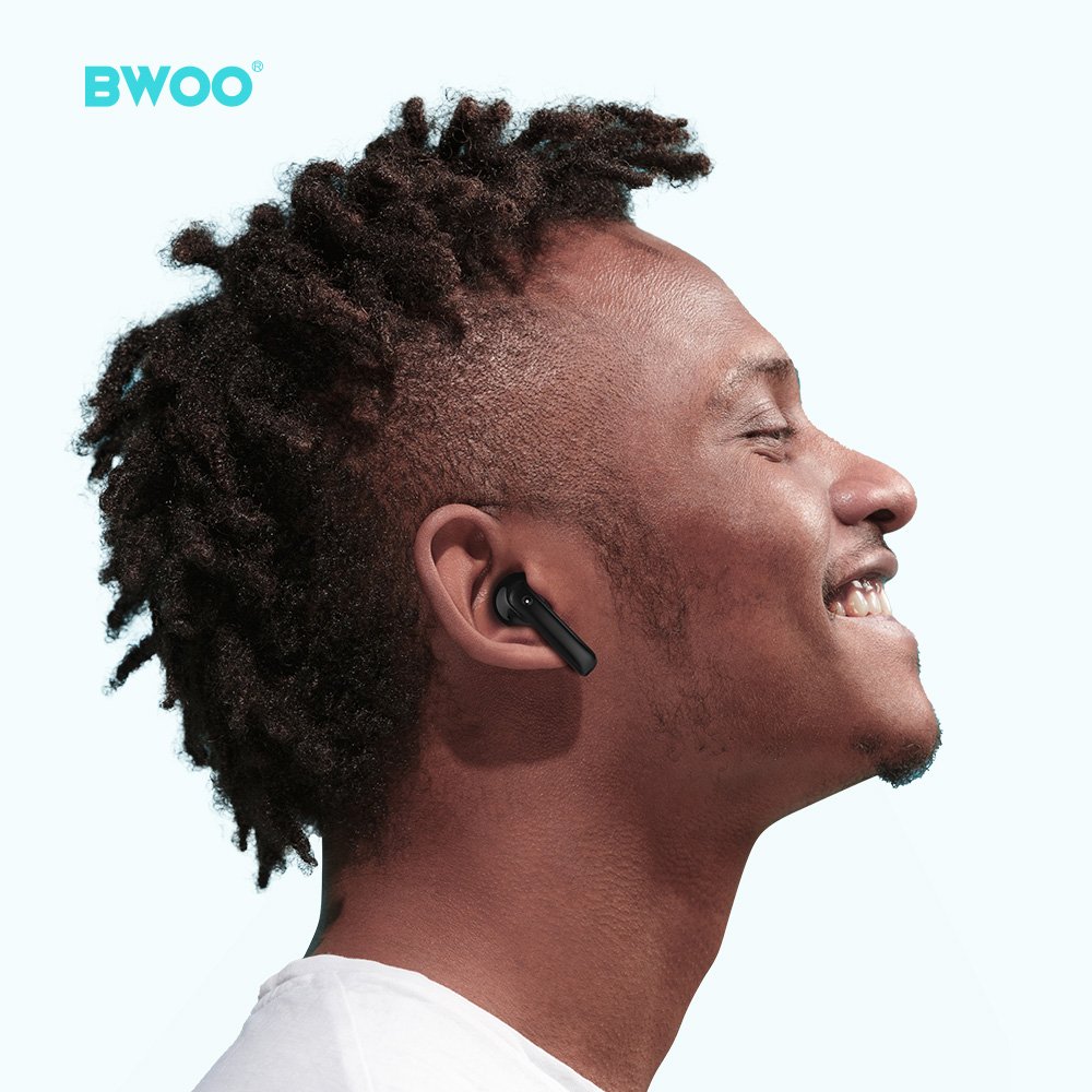 BWOO 2024 New TWS True Wireless Stereo Earbuds Custom Waterproof Hifi Earphones Headphones