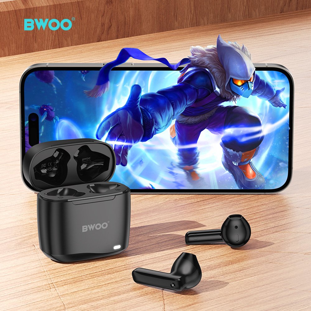 BWOO 2024 New TWS True Wireless Stereo Earbuds Custom Waterproof Hifi Earphones Headphones