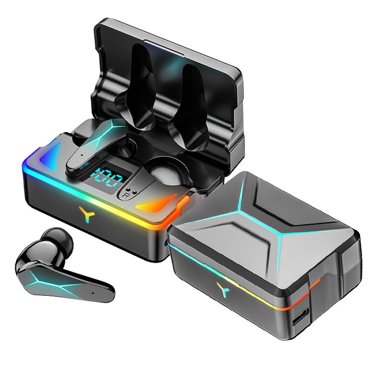 X7 Tws BT 5.1 Colorful Breathing Light Low Latency Gaming Wireless Earphones Headset Dual Mode HiFi Bass Game Earbuds