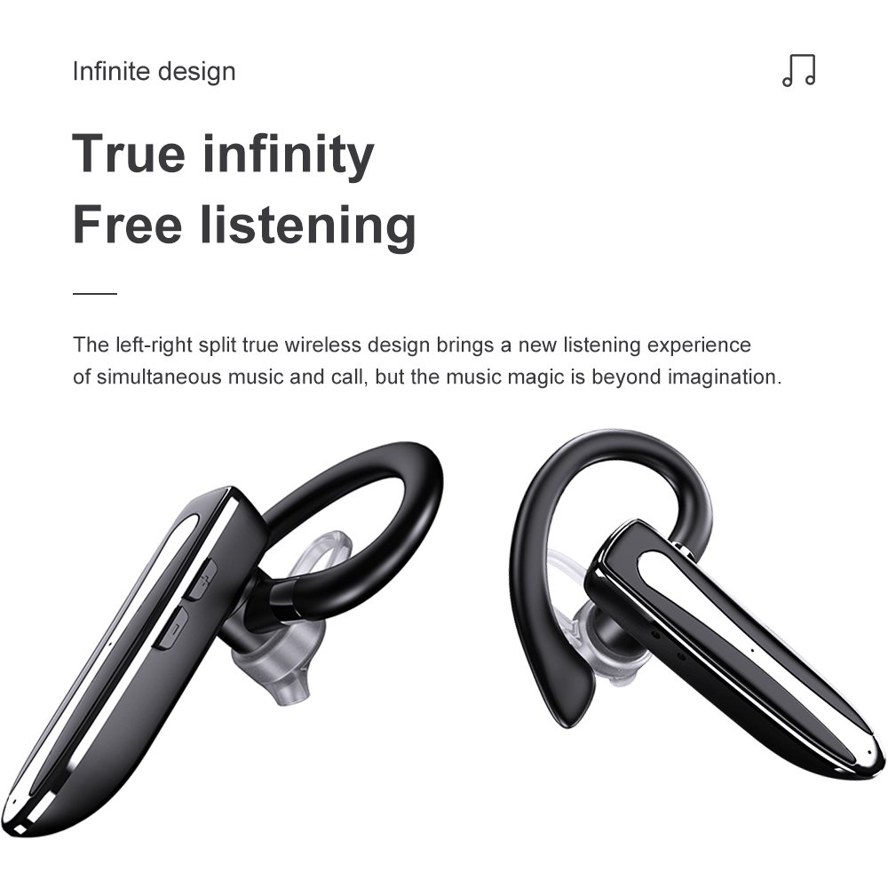 HJR YYK530 Wireless Earpiece For Cellphone With Noise Canceling Microphone For Office Driving Hands-free Earphones Compatible