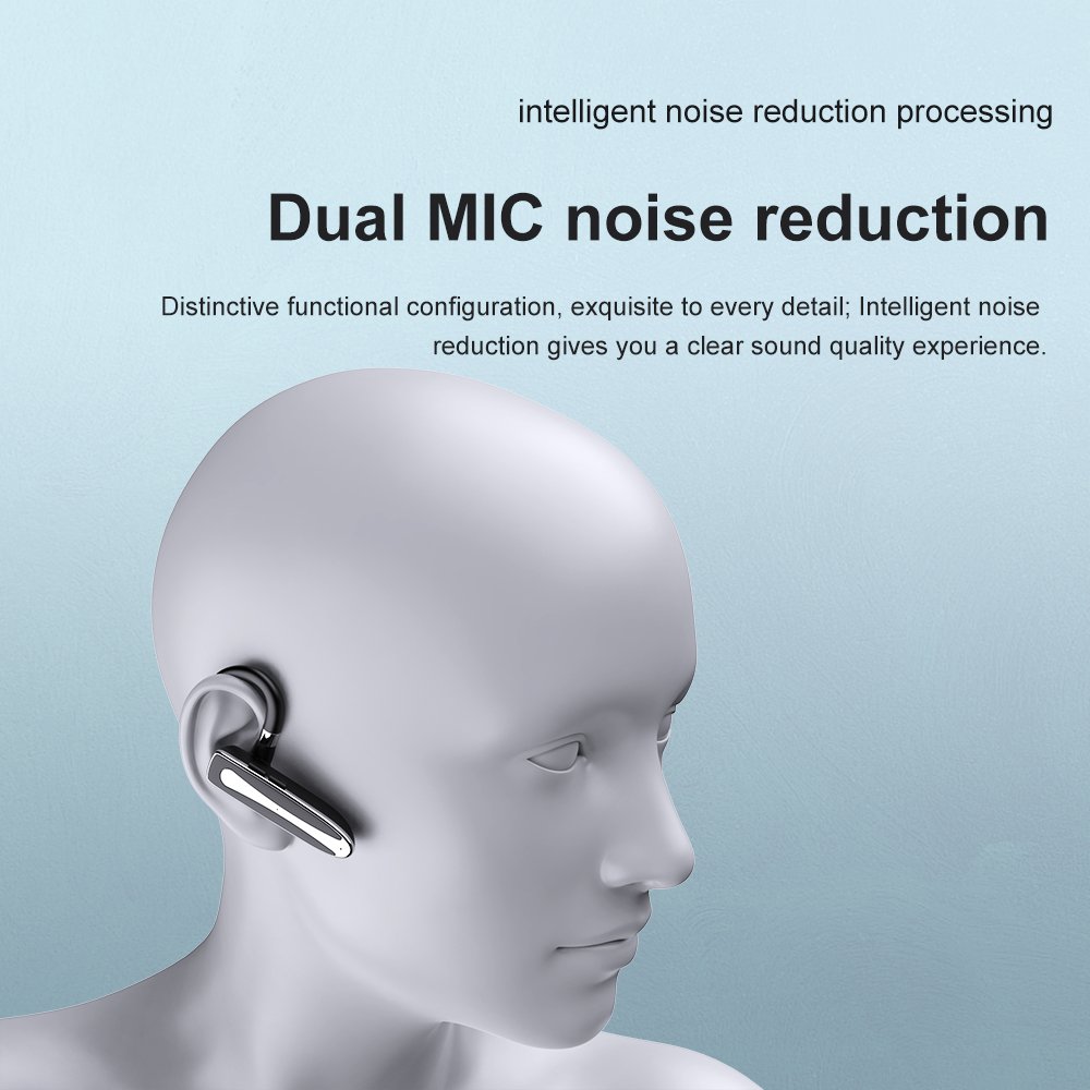 HJR YYK530 Wireless Earpiece For Cellphone With Noise Canceling Microphone For Office Driving Hands-free Earphones Compatible