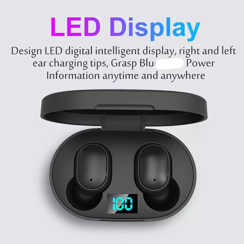 E6s Low latency TWS BT 5.0 Earphone True Wireless Earbuds Noise Cancelling