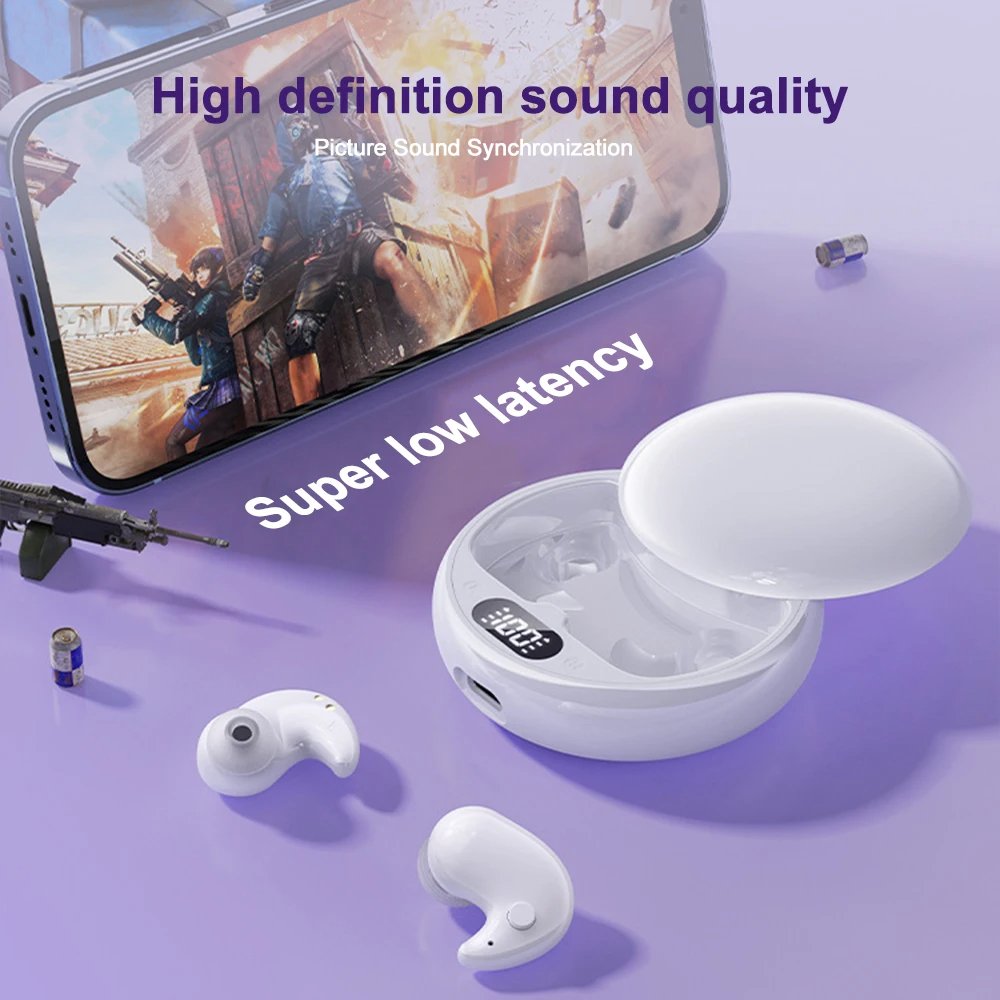 Trending New Product Music Audifonos TWS Earbuds for Apple Headset Noise Cancelling In-ear Headphones Sleep Wireless Earphones