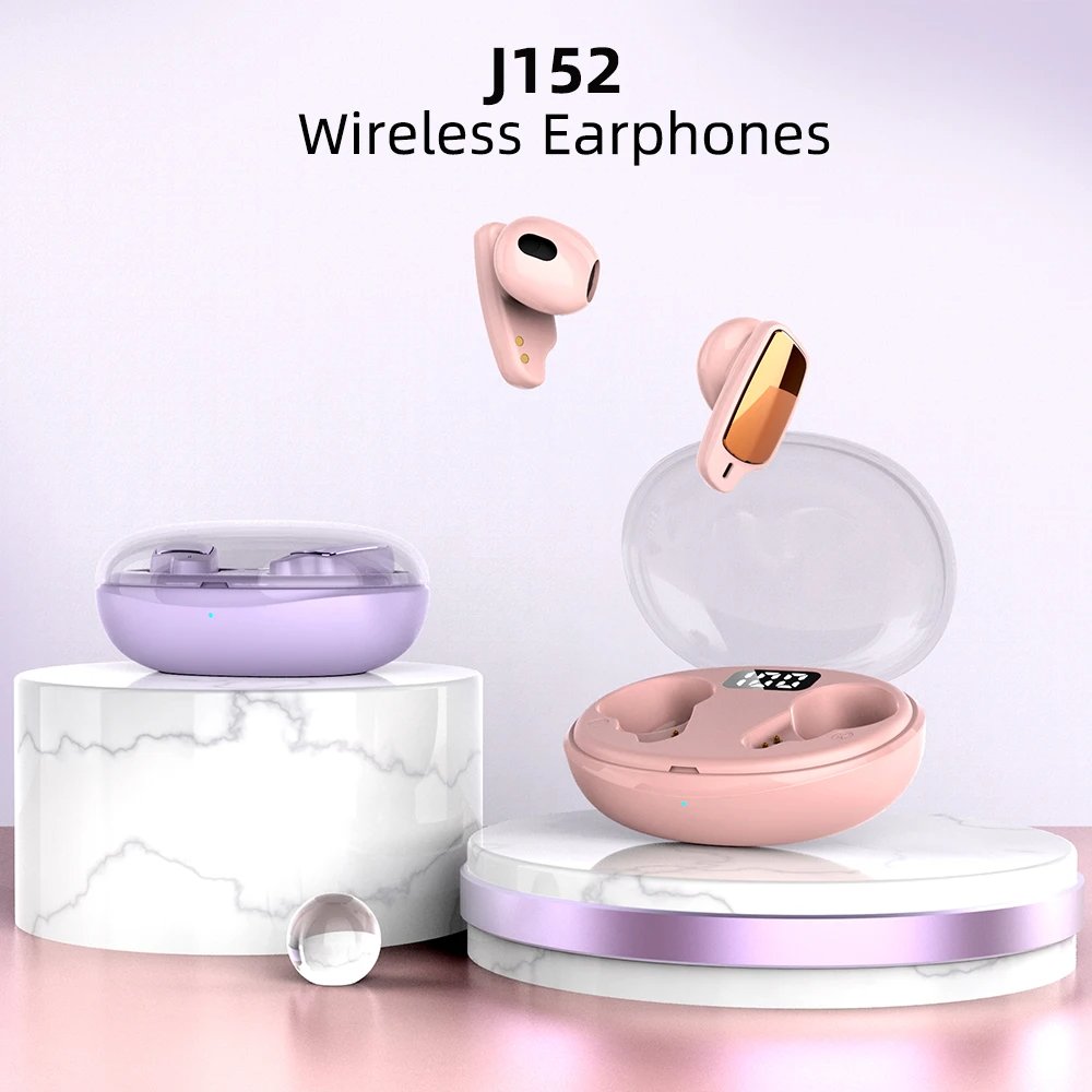 Trending 2025 New Products Reloj Gaming In-ear Headphones ENC Noise Cancelling TWS Headset for Apple Crystal Wireless Earphones