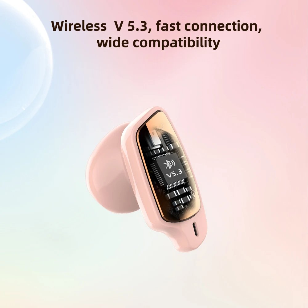 Trending 2025 New Products Reloj Gaming In-ear Headphones ENC Noise Cancelling TWS Headset for Apple Crystal Wireless Earphones