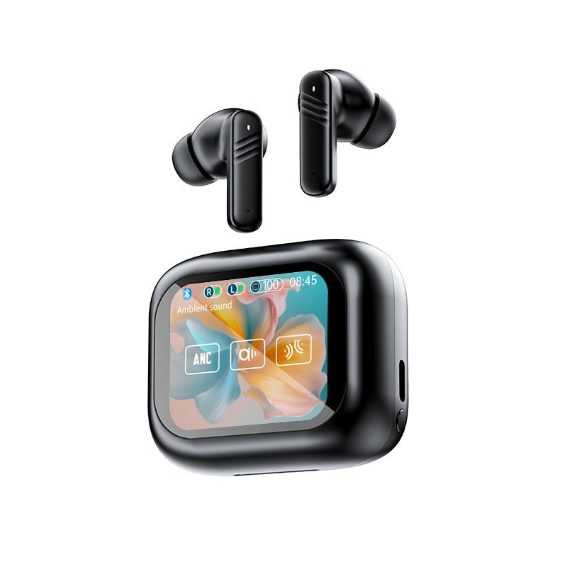 LX-10 ANC Wireless Earphone Active Noise Cancellation Headset In-ear ENC TWS Earbuds True Wireless Color Touch Screen BT 5.4